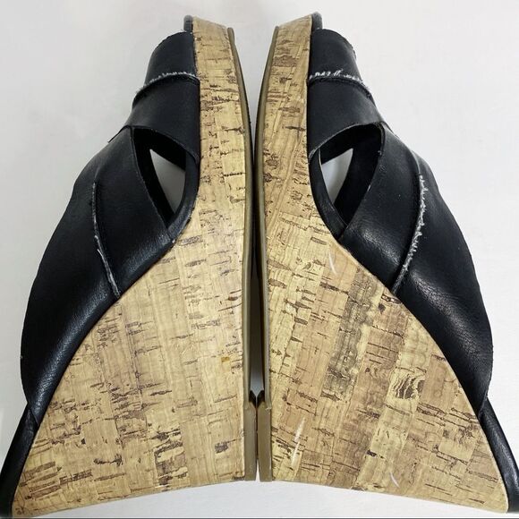 Black Wedge Sandals - Picture 5 of 10